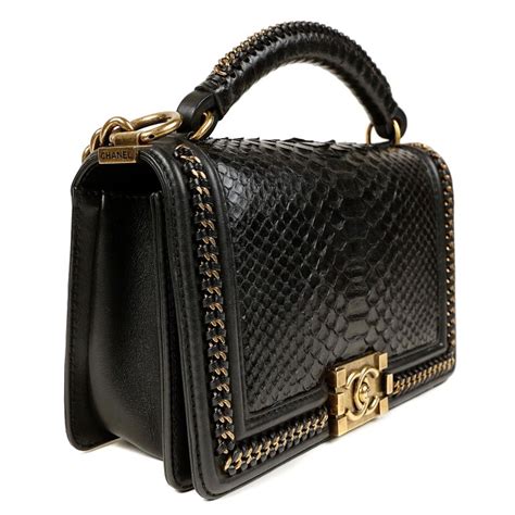 chanel le boy python|chanel boys bag style.